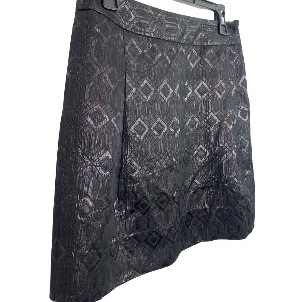 Tory Burch Womens Siri Short Whimsigoth Witchy Shiny Pleated Black Skirt sz 6 - Picture 5 of 16